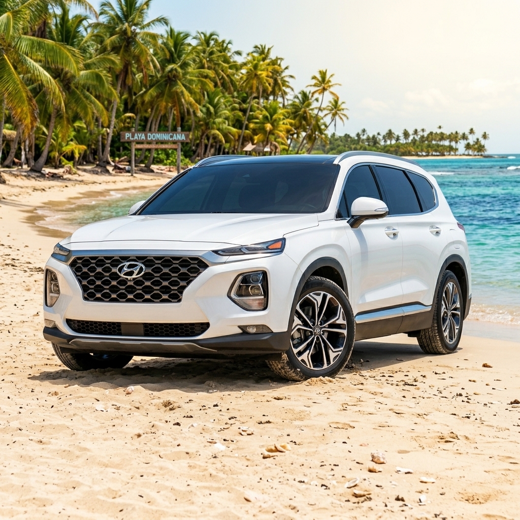 Hyundai Santa Fe 2019 en la playa